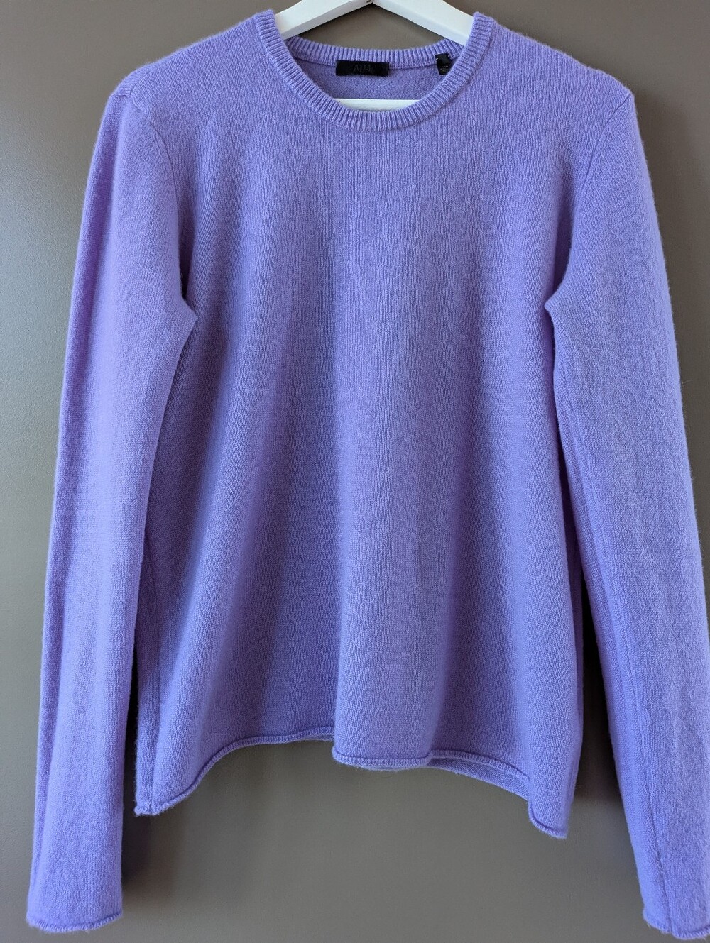 ATM Anthony Thomas Melillo 100% Cashmere Crewneck Sweater in Lavender Purple S